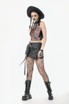 Rebellious Distressed Tie-Dye Punk Top TW636