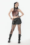 Rebellious Distressed Tie-Dye Punk Top TW636