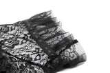 Gothic Off-Shoulder Lace Top with Floral Trim TW638