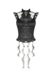 Baroque Lace Panel Top with Tassel Hem TW650