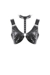 Metal Studded Punk Corset Bra with Adjustable Clasps TW655
