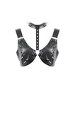 Metal Studded Punk Corset Bra with Adjustable Clasps TW655