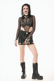 Metal Studded Punk Corset Bra with Adjustable Clasps TW655