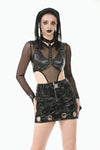 Metal Studded Punk Corset Bra with Adjustable Clasps TW655