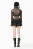 Metal Studded Punk Corset Bra with Adjustable Clasps TW655