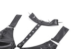 Metal Studded Punk Corset Bra with Adjustable Clasps TW655