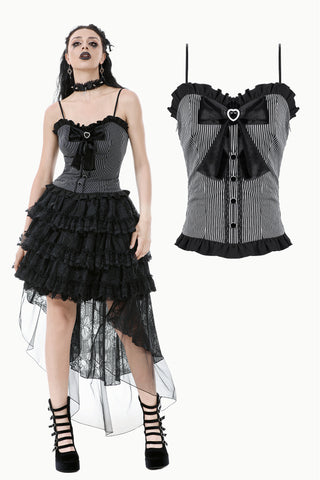 Twilight Bloom Stripe Bowknot Top TW658