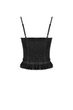 Black Lace Court Lace-Up Camisole TW672