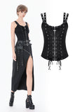Punk Metal Distressed Knit Lace-Up Vest TW674