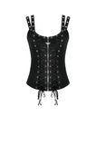 Punk Metal Distressed Knit Lace-Up Vest TW674
