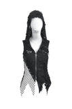 Rebel Punk Asymmetric Hooded Top TW675