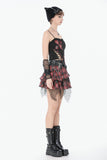 Punk Plaid Cross Strap Top TW676