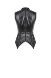 Punk Distressed Leather Lace-Up Vest TW679