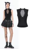 Punk Coffin Mesh Panel Top TW680