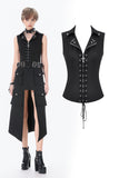 Punk Studded Lace-Up Corset Vest TW681