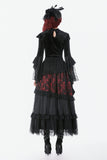 Gothic Velvet Lace High-Neck Top TW685