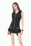 Dark Rebel Shadow Gothic Punk Hooded Vest TW688