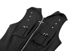 Dark Rebel Shadow Gothic Punk Hooded Vest TW688