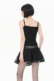 Key to Night - Gothic Punk Cami Top with Key Pendant TW692