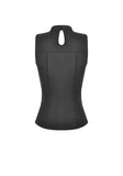 Iron Covenant - Punk Dark-Wear Vest with  Metallic Ring, Double Eyelet Lace-up TW699
