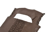 Steampunk Matte Leather Patchwork Lace Buckled Slim Cami Top TW704