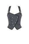 Dark Striped Academic Vest VW021