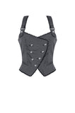 Dark Striped Academic Vest VW021