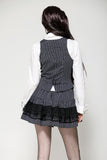 Dark Striped Academic Vest VW021