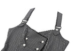 Dark Striped Academic Vest VW021