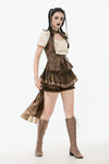 Steampunk Utility Vest with Cargo Pockets VW023