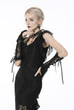 Gothic elegant lace up gloves AGL015