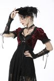 Gothic elegant lace up gloves AGL015