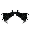 Gothic gorgeous feather velvet caplet with two ways to wear BW046 - Gothlolibeauty