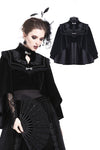 DARK IN LOVE Elegant gothic pattern collar velvet cape BW050 - Gothlolibeauty