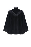 DARK IN LOVE Elegant gothic pattern collar velvet cape BW050 - Gothlolibeauty