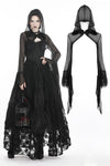 Gothic witch mesh hooded cape BW065 - Gothlolibeauty