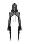 Gothic witch mesh hooded cape BW065 - Gothlolibeauty