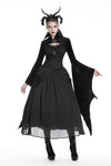 Gothic women velvet Black vampire cape with bat big sleeves BW069 - Gothlolibeauty