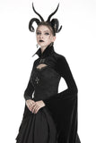 Gothic women velvet Black vampire cape with bat big sleeves BW069 - Gothlolibeauty