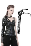 Punk shining PU one shoulder around neck cape BW076 - Gothlolibeauty