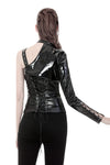 Punk shining PU one shoulder around neck cape BW076 - Gothlolibeauty