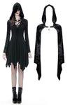 Gothic shining velvet witch cape with pointed cap BW077 - Gothlolibeauty