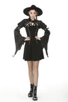 Women's devil crackle neck long sleeves cape BW087