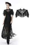 Gothic sexy ruffle trim lace cape BW094