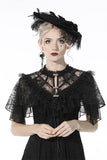 Gothic sexy ruffle trim lace cape BW094