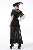 Gothic sexy ruffle trim lace cape BW094