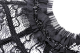 Gothic sexy ruffle trim lace cape BW094