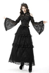 Gothic bell sleeves cold shoulder lace cape BW099