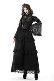 Gothic bell sleeves cold shoulder lace cape BW099