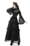 Gothic bell sleeves cold shoulder lace cape BW099